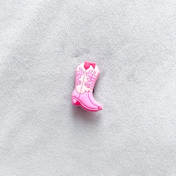 Urban Outfitters Accessories - Pink and White Boot Cowgirl Crocs Shoe Charm